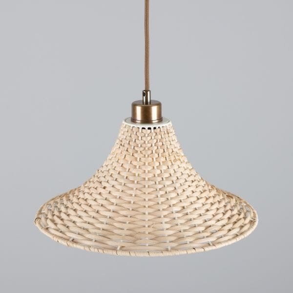 Savannah Large Bell-Shaped Rattan Pendant Light 34.5cm Rattan & Rafia Lighting Collection Great Lighting UK Ltd